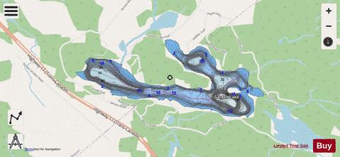 Garden Lake depth contour Map - i-Boating App - Streets