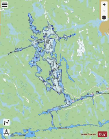 Go Home Lake depth contour Map - i-Boating App - Streets