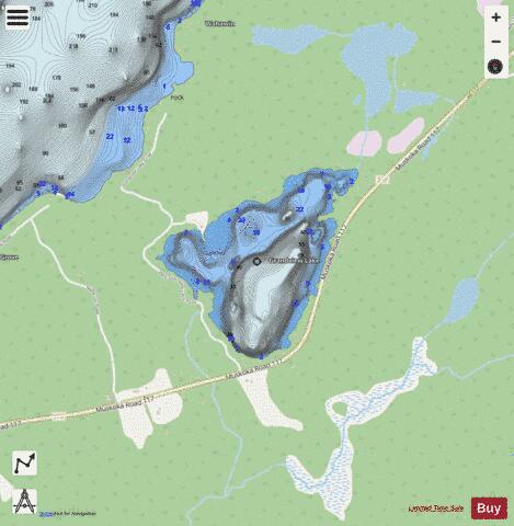 Grandview Lake depth contour Map - i-Boating App - Streets