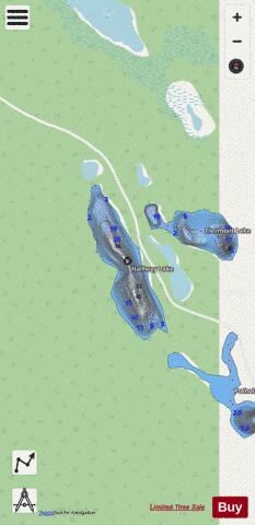 Halfway Lake depth contour Map - i-Boating App - Streets