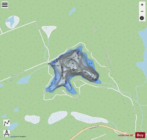 Harp Lake depth contour Map - i-Boating App - Streets