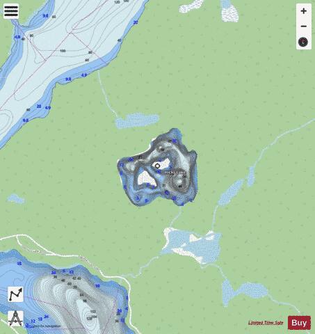 Hicks Lake depth contour Map - i-Boating App - Streets