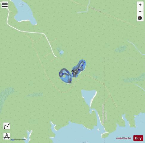 Island Lake Teefy Edwards depth contour Map - i-Boating App - Streets