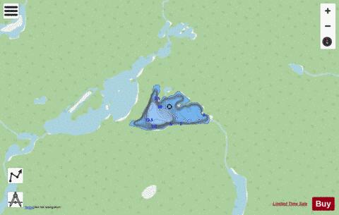 Jerrards Lake Vasiloff depth contour Map - i-Boating App - Streets