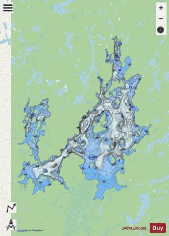 Kagianagami Lake depth contour Map - i-Boating App - Streets