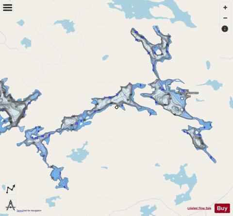 Lake Cleftrock depth contour Map - i-Boating App - Streets