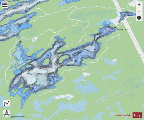 Kapikog Lake depth contour Map - i-Boating App - Streets