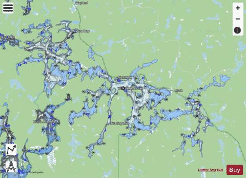 Henna Lake depth contour Map - i-Boating App - Streets