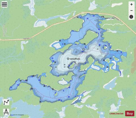 Lerome Lake depth contour Map - i-Boating App - Streets