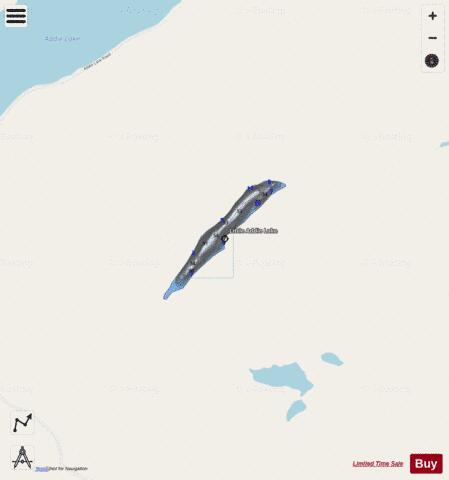 Little Addie Lake depth contour Map - i-Boating App - Streets
