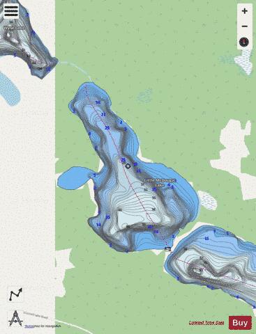 Little Mcdougal Lake depth contour Map - i-Boating App - Streets