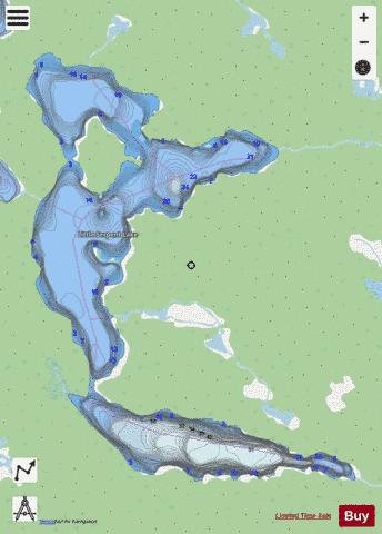 Little Serpent Lake depth contour Map - i-Boating App - Streets
