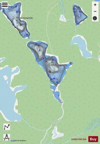 Lower Raven Lake depth contour Map - i-Boating App - Streets