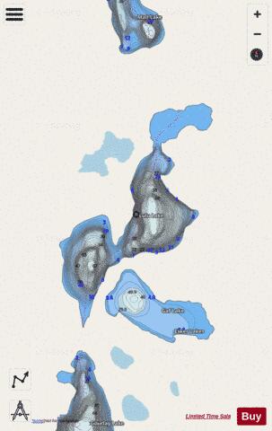 Lulu Lake depth contour Map - i-Boating App - Streets