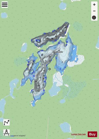 Macfie Lake depth contour Map - i-Boating App - Streets