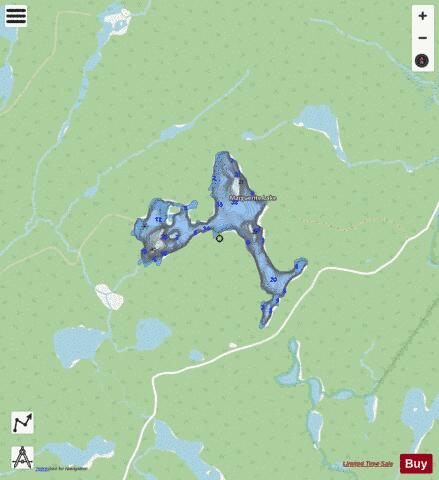 Marguerite Lake depth contour Map - i-Boating App - Streets