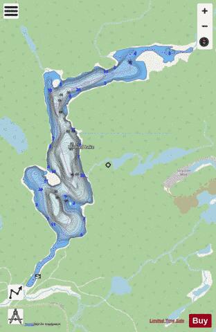 Mildred Lake depth contour Map - i-Boating App - Streets