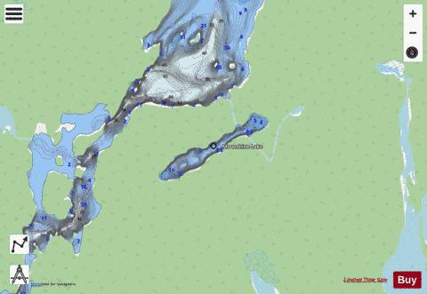 Moonshine Lake depth contour Map - i-Boating App - Streets