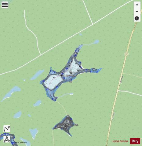 Myrtle Lake depth contour Map - i-Boating App - Streets