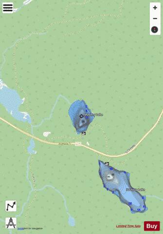 Mystery Lake depth contour Map - i-Boating App - Streets