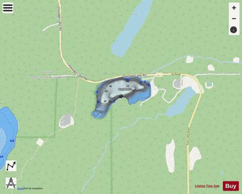 Pass Lake / Sibley Lake depth contour Map - i-Boating App - Streets