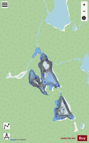 Poem Lake Sault Ste Marie depth contour Map - i-Boating App - Streets