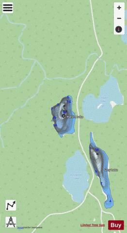 Potvin Lake depth contour Map - i-Boating App - Streets