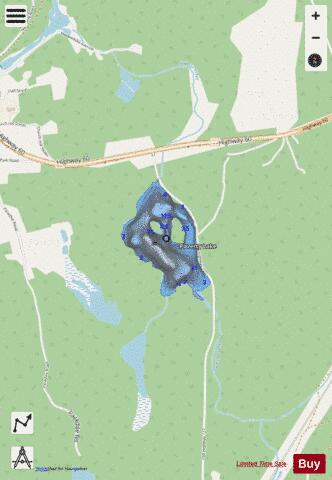 Poverty Lake depth contour Map - i-Boating App - Streets