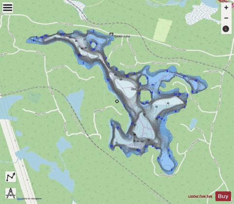 Rankin Lake depth contour Map - i-Boating App - Streets