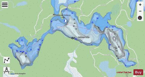 Rebecca Lake depth contour Map - i-Boating App - Streets