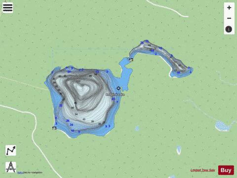 Redpine Lake depth contour Map - i-Boating App - Streets