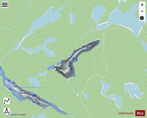 Roothouse Lake depth contour Map - i-Boating App - Streets