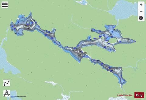 Rope Lake depth contour Map - i-Boating App - Streets