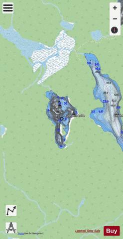 Roussain Lake/Island Lake depth contour Map - i-Boating App - Streets