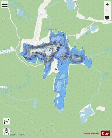 Sausage Lake depth contour Map - i-Boating App - Streets
