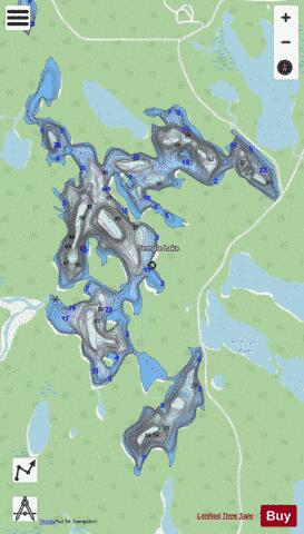 Semple Lake depth contour Map - i-Boating App - Streets