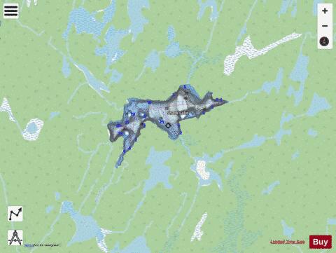 Shark Lake depth contour Map - i-Boating App - Streets