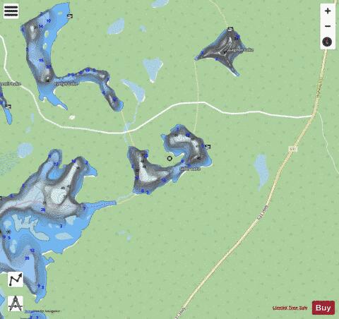 Sider Lake depth contour Map - i-Boating App - Streets