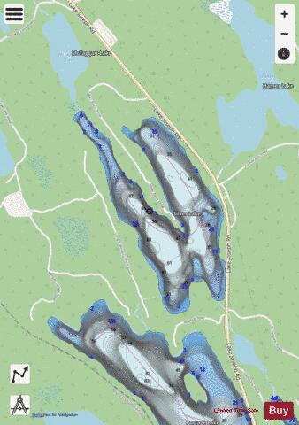 Silver Lake A depth contour Map - i-Boating App - Streets
