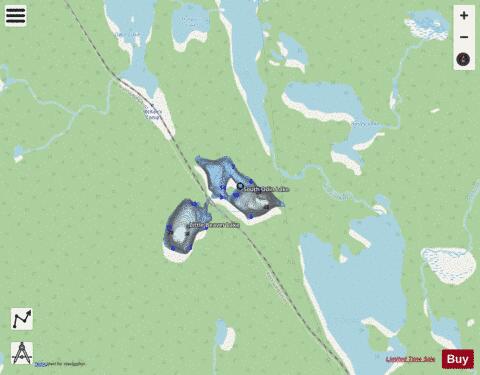 South Odin Lake depth contour Map - i-Boating App - Streets