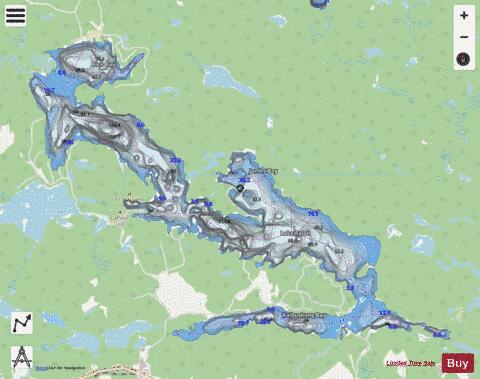 Talon Lake depth contour Map - i-Boating App - Streets