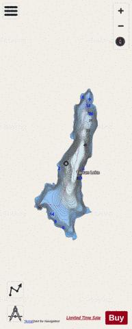 Tartan Lake depth contour Map - i-Boating App - Streets
