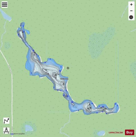 Traill Lake depth contour Map - i-Boating App - Streets