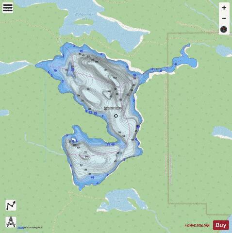Trotter Lake depth contour Map - i-Boating App - Streets