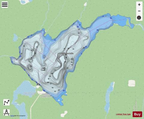 Tukanee Lake depth contour Map - i-Boating App - Streets
