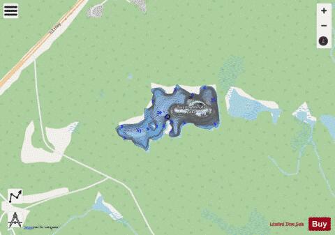 Twenty Minute Lake depth contour Map - i-Boating App - Streets
