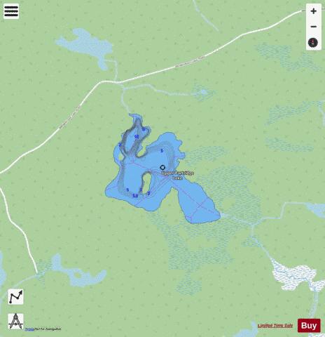 Upper Partridge Lake depth contour Map - i-Boating App - Streets