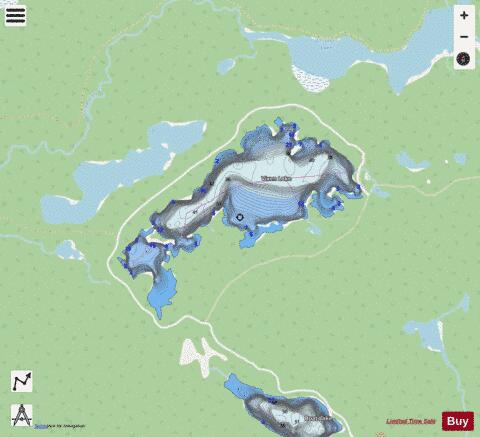 Vixen Lake depth contour Map - i-Boating App - Streets