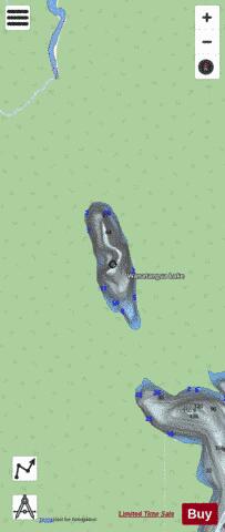 Wanatangua Lake depth contour Map - i-Boating App - Streets