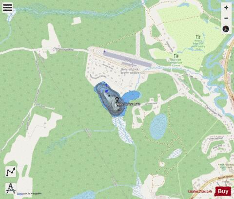 Waterhouse Lake depth contour Map - i-Boating App - Streets